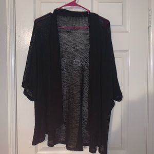 black short sleeve cardigan